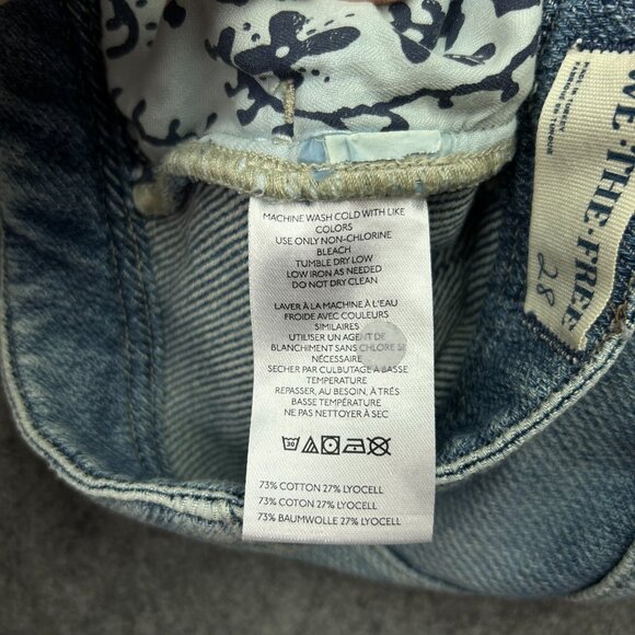 Free People We The Free Osaka Relaxed Shorts Women's Size 28 Button Front Denim - Picture 5 of 10